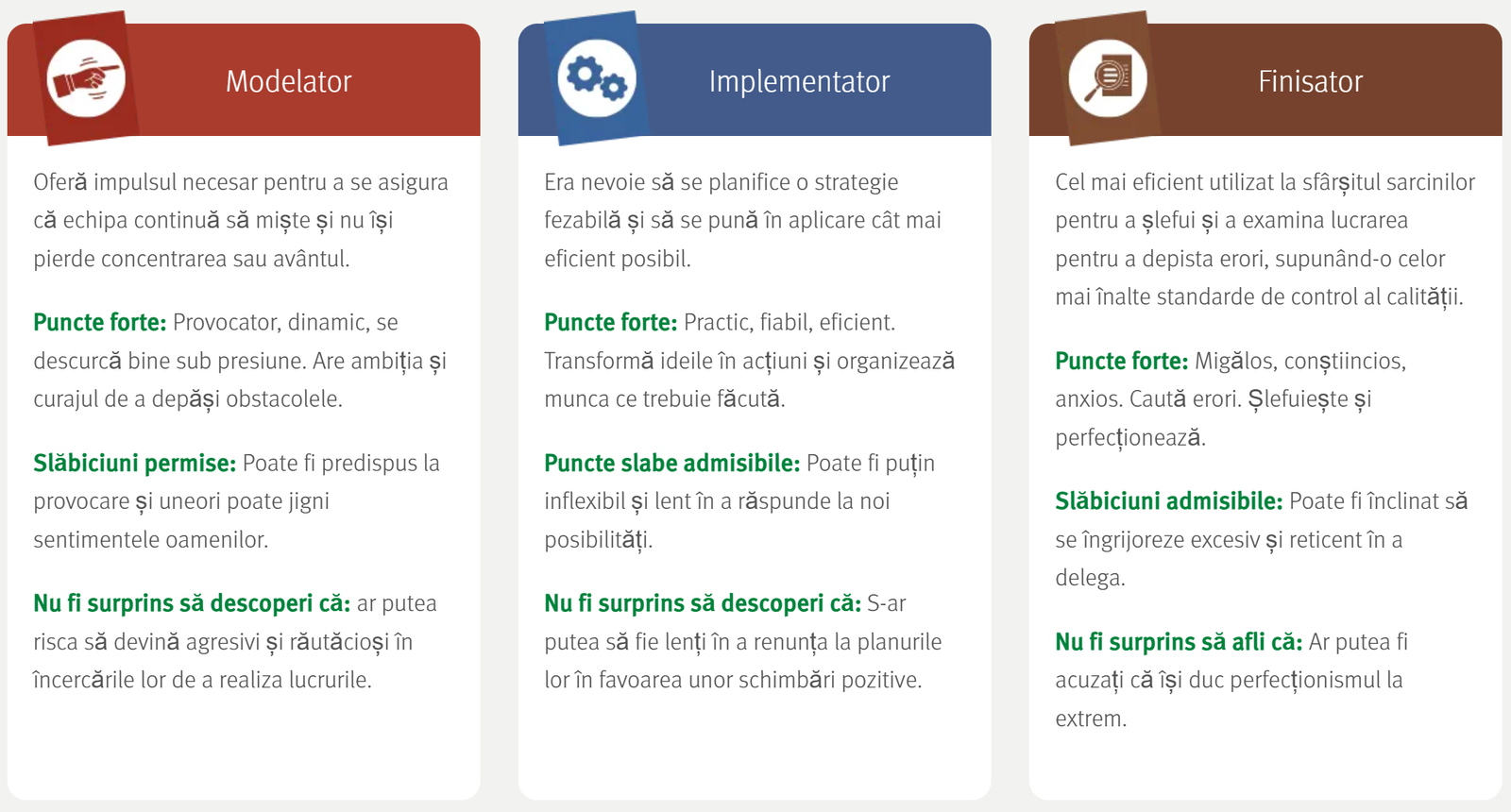 Modelul rolurilor în echipă al lui Belbin Modelul rolurilor în echipă al lui Belbin