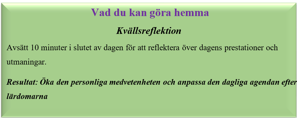 Kvällsreflektion Kvällsreflektion