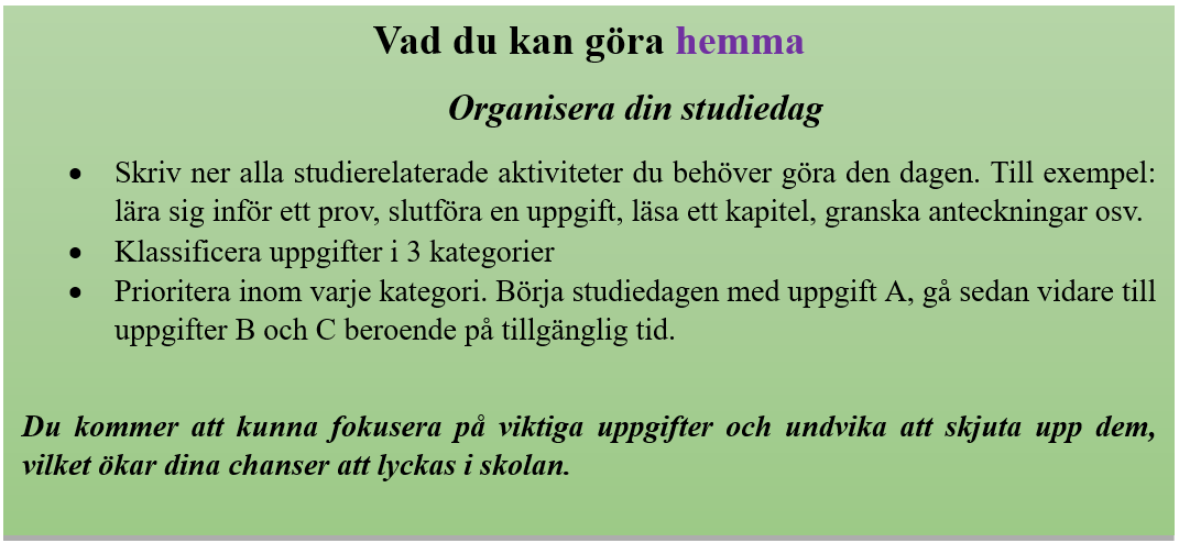 Organisera din studiedag